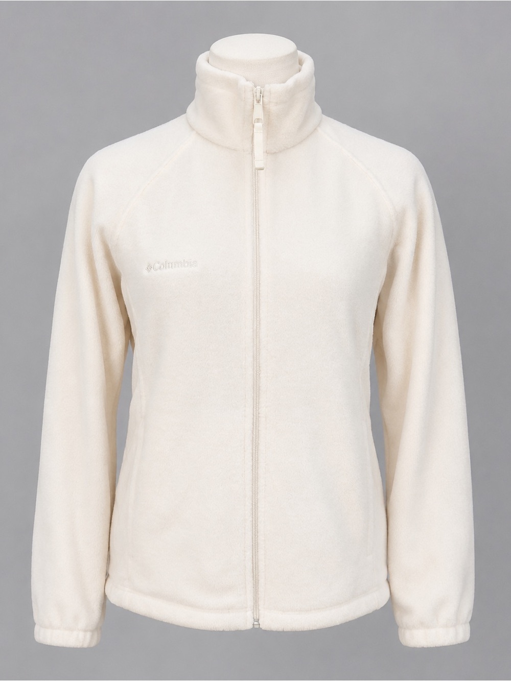 Columbia Cream Zip Up Fleece Sweater Jacket S